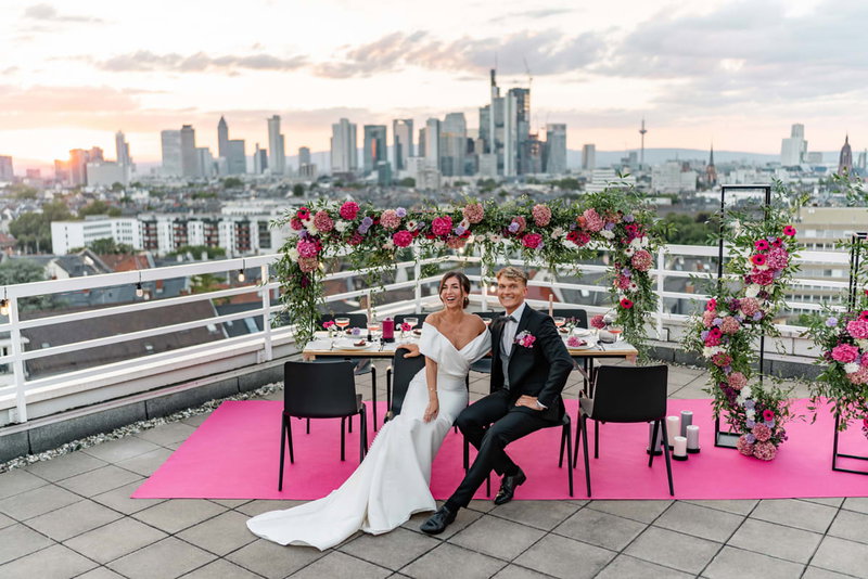 Heiraten in Sachsenhausen mit wunderschöner Dachterrasse