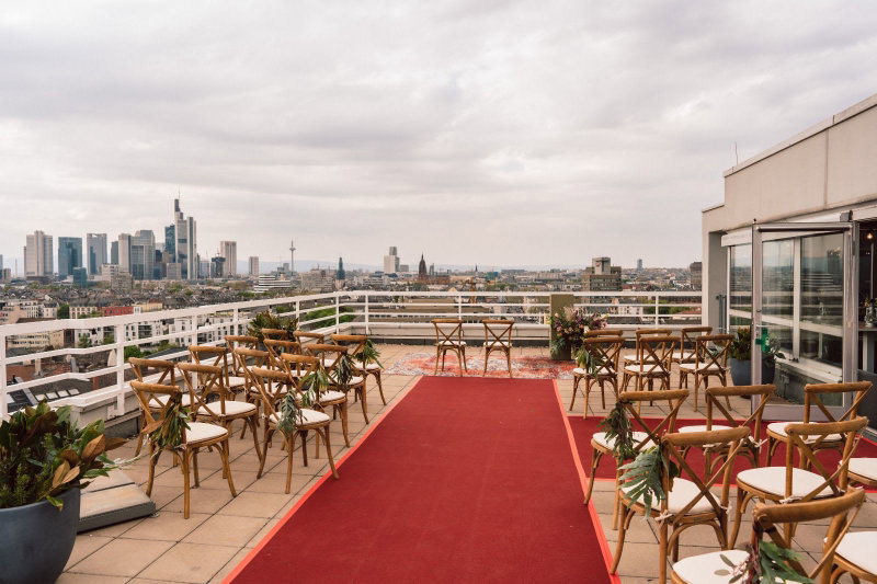 Heiraten in Sachsenhausen mit wunderschöner Dachterrasse