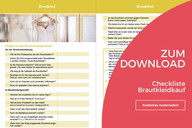 Checkliste Brautkleid-Kauf