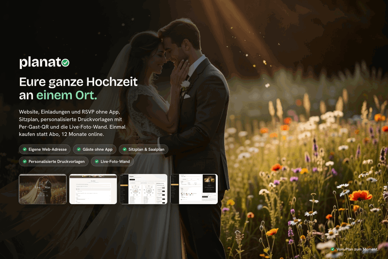 planato | Eure ganze Hochzeit an einem Ort